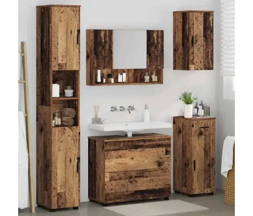 Vannas Istabas Mēbeļu Komplekts Ar Atvilktni 5 Pcs Vecs Koks Vidaxl Vannas Istabas Mēbeļu Komplekts Ar Atvilktni 5 Pcs Vecs Koks Vidaxl