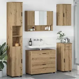 Vannas Istabas Mēbeļu Komplekts Ar Durvīm 5 Pcs Amatnieku Ozola Vidaxl