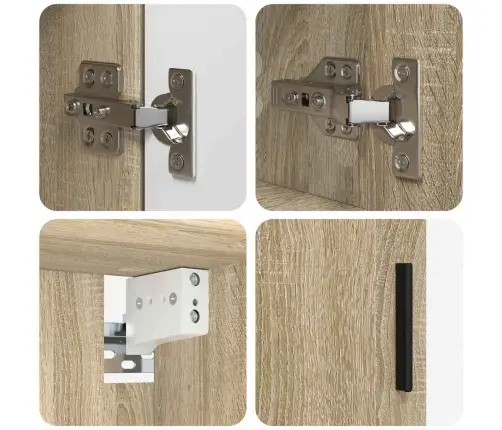 Vonios Baldų Rinkinys 4 Pcs Sonoma Ąžuolas 30 X 35 X 192 Cm Vonios Baldų Rinkinys 4 Pcs Sonoma Ąžuolas 30 X 35 X 192 Cm