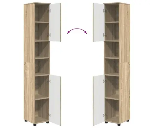 Vonios Baldų Rinkinys 4 Pcs Sonoma Ąžuolas 30 X 35 X 192 Cm Vonios Baldų Rinkinys 4 Pcs Sonoma Ąžuolas 30 X 35 X 192 Cm