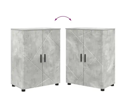 Vannas Istabas Mēbeļu Komplekts Ar Plauktu 4 Pcs Betona Pelēka Vidaxl