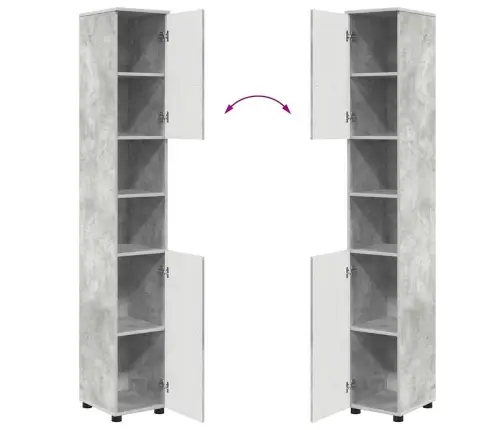 Vannas Istabas Mēbeļu Komplekts Ar Plauktu 4 Pcs Betona Pelēka Vidaxl