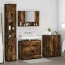 Vannitoa Mööbleset 4 Pcs Suitsutatud Tamm 30 X 35 X 192 Cm Vannitoa Mööbleset 4 Pcs Suitsutatud Tamm 30 X 35 X 192 Cm