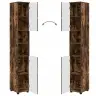 Vannitoa Mööbleset 4 Pcs Suitsutatud Tamm 30 X 35 X 192 Cm Vannitoa Mööbleset 4 Pcs Suitsutatud Tamm 30 X 35 X 192 Cm