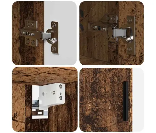 Vonios Baldų Rinkinys 4 Pcs Sena Mediena Apdirbta Mediena