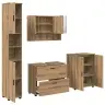 Vannas Istabas Mēbeļu Komplekts Ar Durvīm 4 Pcs Amatnieku Ozola Vidaxl Vannas Istabas Mēbeļu Komplekts Ar Durvīm 4 Pcs Amatnieku Ozola Vidaxl