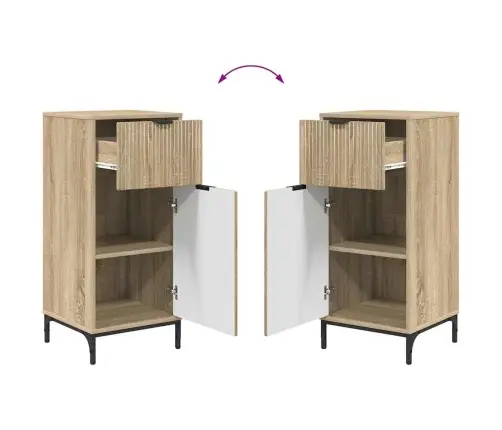 Vannitoa Mööbleset Sahtliga 2 Pcs Sonoma Tamm 39.5 X 36 X 88 Cm