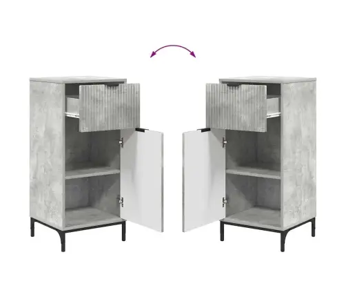 Vannitoa Mööbleset Sahtliga 2 Pcs Betoonihall 39.5 X 36 X 88 Cm Vannitoa Mööbleset Sahtliga 2 Pcs Betoonihall 39.5 X 36 X 88 Cm
