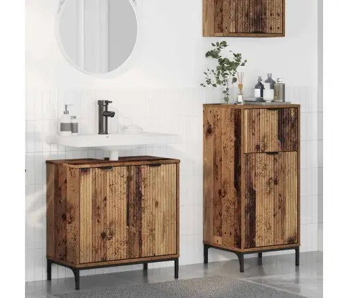 Vannas Istabas Mēbeļu Komplekts Ar Atvilktni 2 Pcs Vecs Koks Vidaxl