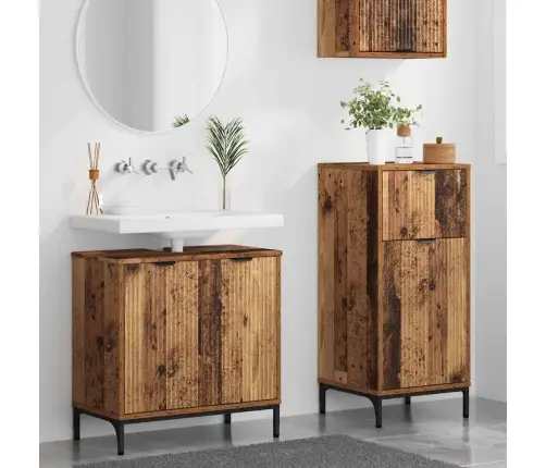 Vannas Istabas Mēbeļu Komplekts Ar Atvilktni 2 Pcs Vecs Koks Vidaxl