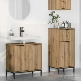 Vannas Istabas Mēbeļu Komplekts Ar Durvīm 2 Pcs Amatnieku Ozola Vidaxl
