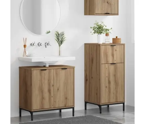 Vannas Istabas Mēbeļu Komplekts Ar Durvīm 2 Pcs Amatnieku Ozola Vidaxl