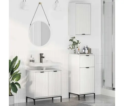 Vannas Istabas Mēbeļu Komplekts 3 Pcs Balts 39.5 X 36 X 88 Cm Vidaxl