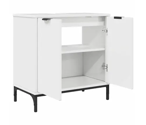 Vannas Istabas Mēbeļu Komplekts Ar Plauktu 3 Pcs Spīdīgi Balta Vidaxl