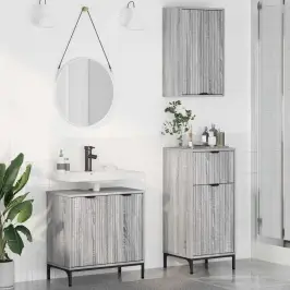 Vannitoa Mööbleset Sahtliga 3 Pcs Hall Sonoma 39.5 X 36 X 88 Cm