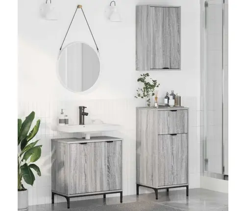 Vannitoa Mööbleset Sahtliga 3 Pcs Hall Sonoma 39.5 X 36 X 88 Cm