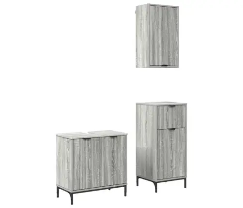 Vannitoa Mööbleset Sahtliga 3 Pcs Hall Sonoma 39.5 X 36 X 88 Cm