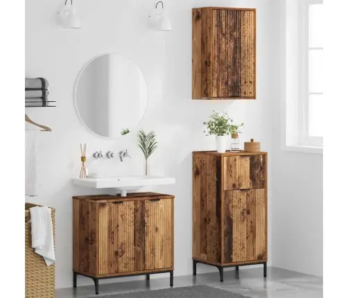 Vannas Istabas Mēbeļu Komplekts Ar Atvilktni 3 Pcs Vecs Koks Vidaxl