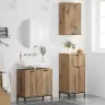 Vonios Baldų Rinkinys Su Stalčių 3 Pcs Amatininkų Ąžuolas