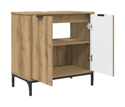 Vonios Baldų Rinkinys Su Stalčių 3 Pcs Amatininkų Ąžuolas