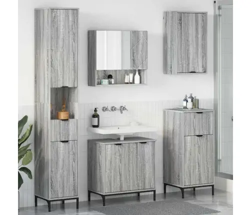 Vannas Istabas Mēbeļu Komplekts Ar Atvilktni Pelēks Sonoma Vidaxl