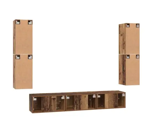 Tv Spintelių Komplektas 7 Pcs Sena Mediena 60 X 30 X 30 Cm