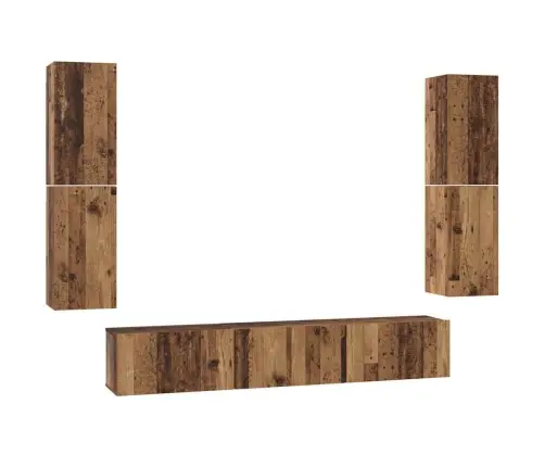 Tv Spintelių Komplektas 7 Pcs Sena Mediena 60 X 30 X 30 Cm