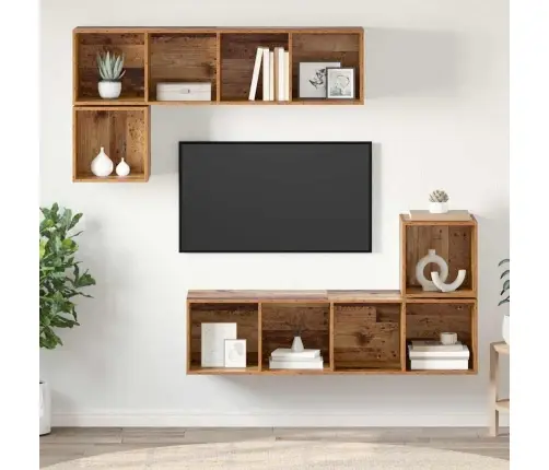 Tv Spintelių Komplektas 4 Pcs Sena Mediena 37 X 37 X 142.5 Cm