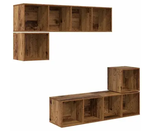 Tv Spintelių Komplektas 4 Pcs Sena Mediena 37 X 37 X 142.5 Cm