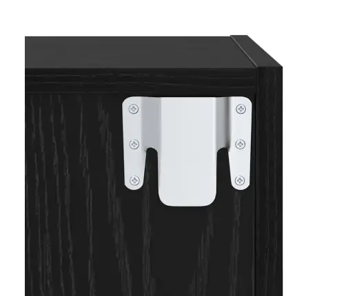 Tv Skapju Komplekts 3 Pcs Melns Ozols 37 X 37 X 142.5 Cm Vidaxl