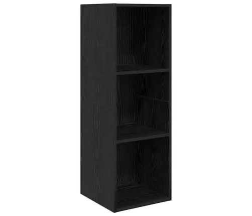 Tv Skapju Komplekts 3 Pcs Melns Ozols 37 X 37 X 142.5 Cm Vidaxl