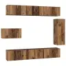 Tv Skapīšu Komplekts 8 Pcs Vecs Koks 30.5 X 30 X 90 Cm Vidaxl