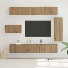 Tv Skapīšu Komplekts 8 Pcs Amatnieku Ozola 30.5 X 30 X 90 Cm Vidaxl