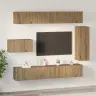 Tv Skapīšu Komplekts 8 Pcs Amatnieku Ozola 30.5 X 30 X 90 Cm Vidaxl
