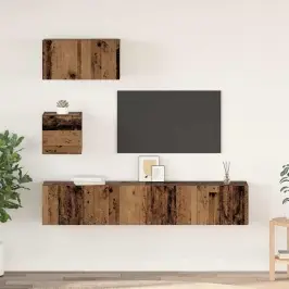 Sienas Tv Skapis 4 Pcs Vecs Koks 80 X 30 X 30.5 Cm Vidaxl