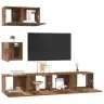 Sienas Tv Skapis Ar Plauktu 4 Pcs Vecs Koks 80 X 30 X 30.5 Cm Vidaxl