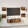 Tv Skapīšu Komplekts 6 Pcs Vecs Koks Vidējs 120 X 30 X 30 Cm Vidaxl