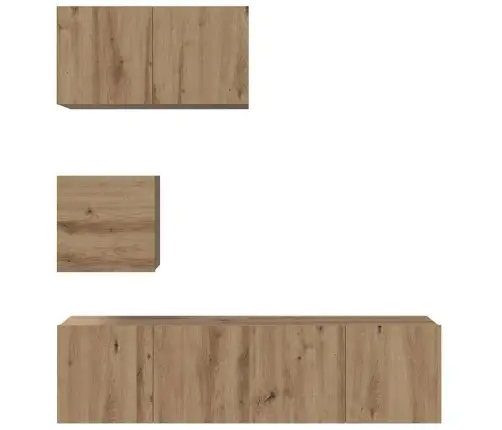 Tv Skapīšu Komplekts 4 Pcs Amatnieku Ozola 60 X 30 X 30 Cm Vidaxl