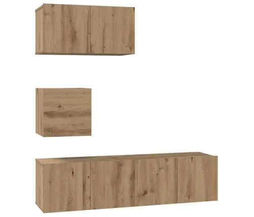 Tv Skapīšu Komplekts 4 Pcs Amatnieku Ozola 60 X 30 X 30 Cm Vidaxl
