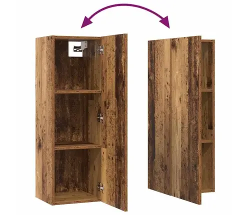 Tv Skapīšu Komplekts 10 Pcs Vecs Koks Inženierijas Koks Vidaxl