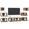 Telerikapi Komplekt 8 Pcs Vana Puit 60 X 30 X 30 Cm Tehispuit