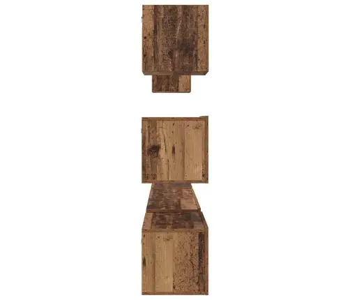 Telerikapi Komplekt 8 Pcs Vana Puit 60 X 30 X 30 Cm Tehispuit