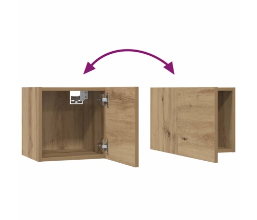 Tv Skapīšu Komplekts 8 Pcs Amatnieku Ozola 60 X 30 X 30 Cm Vidaxl