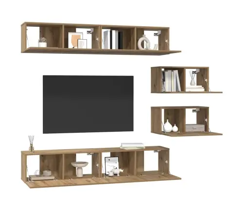 Telerikapi Komplekt 6 Pcs Käsitööpuu Tehispuit