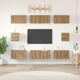 Tv Skapju Komplekts Amatnieku Ozola Inženierijas Koks Vidaxl