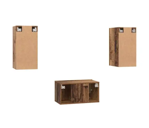 Tv Spintelių Komplektas 3 Pcs Sena Mediena 60 X 30 X 30 Cm
