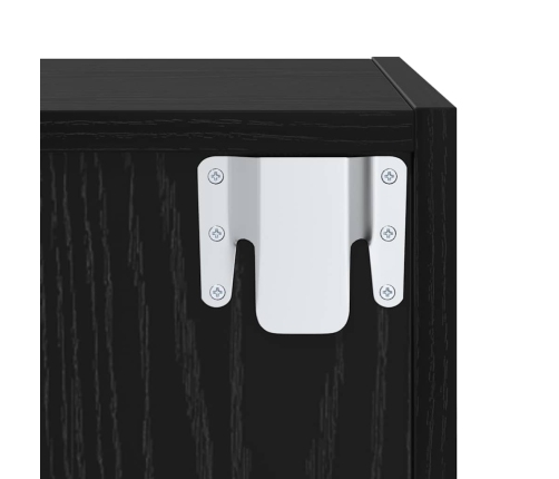 Tv Skapju Komplekts 2 Pcs Melns Ozols 37 X 37 X 142.5 Cm Vidaxl