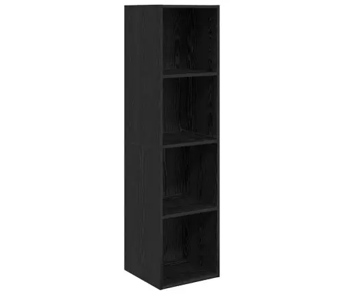 Tv Skapju Komplekts 2 Pcs Melns Ozols 37 X 37 X 142.5 Cm Vidaxl