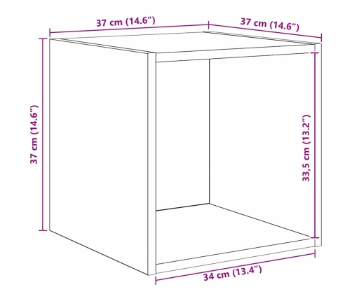 Tv Skapju Komplekts 2 Pcs Melns Ozols 37 X 37 X 142.5 Cm Vidaxl