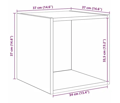 Tv Skapju Komplekts 2 Pcs Melns Ozols 37 X 37 X 142.5 Cm Vidaxl